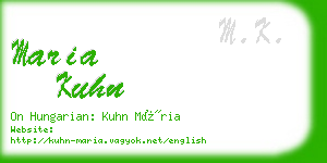 maria kuhn business card